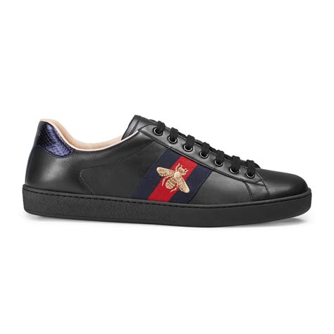 sneakers gucci homme noir|Gucci embroidered sneakers.